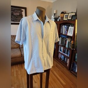 Coofandy Blue Cuban Shirt Size XXL